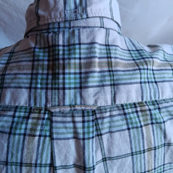 Vintage 1960's Sanforized Plaid Shirt Mens Small Washington Dee Cee Plaid Indy - Picture 5 of 9